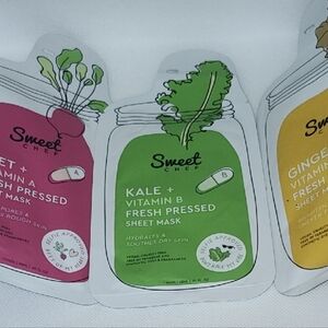 Skincare Sheet Mask Set - Pink, Green, Yellow